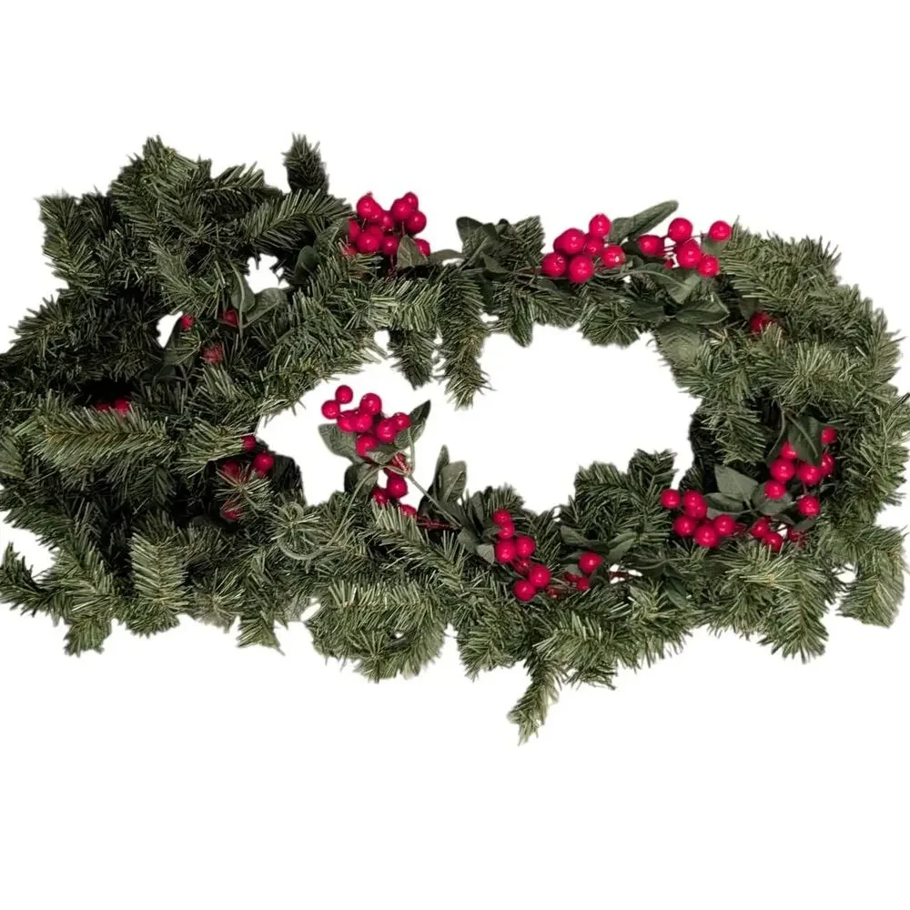 7.5 Feet Garland- Berry, Leaves, Fir Christmas Home Decor